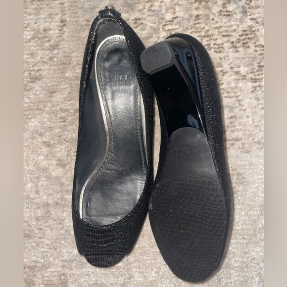 Stuart Weitzman
Textured Suede Peep-Toe Pumps - Picture 5 of 5